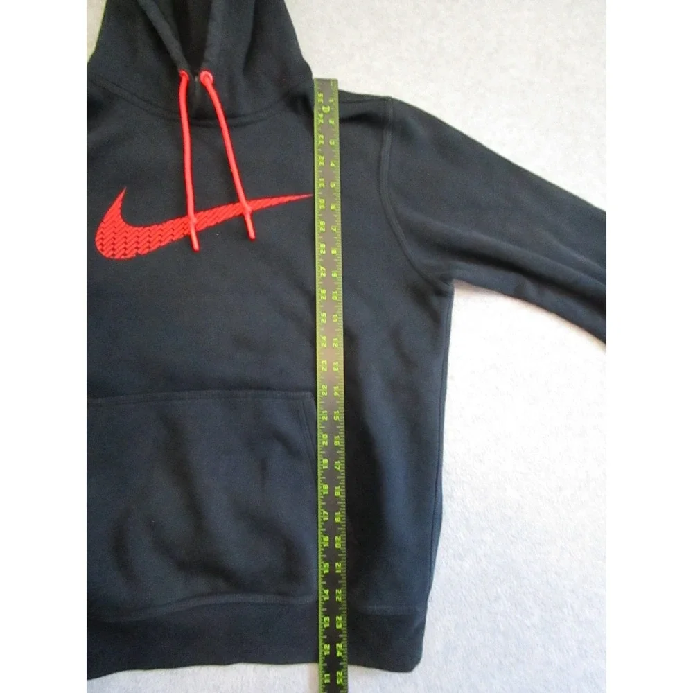 Y2K Nike Hoodie Mens Small Black Athletic Performance Pullover Vintage